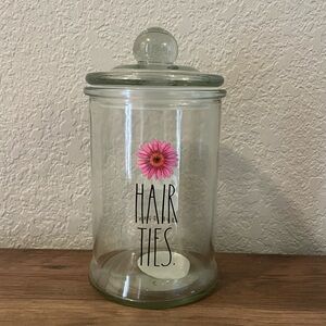 Rae Dunn hair ties jar
